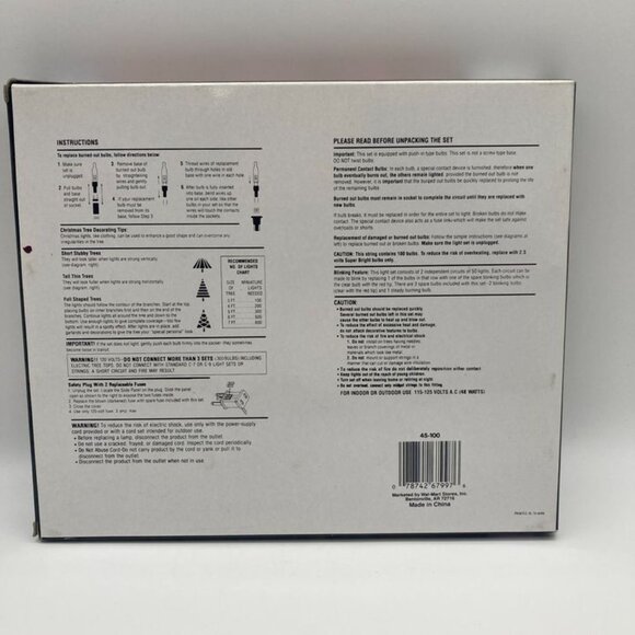 Vintage 100 Orange Halloween Light Set New In Box - Picture 3 of 3